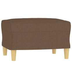 Ensemble de canapés 3 pcs avec coussins marron tissu