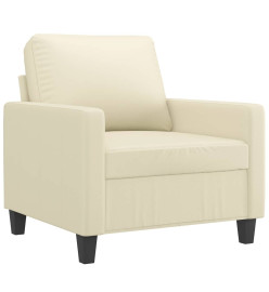 Fauteuil Crème 60 cm Similicuir