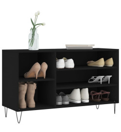 Armoire à chaussures Noir 102x36x60 cm Bois d'ingénierie