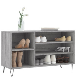 Armoire à chaussures Sonoma gris 102x36x60 cm Bois d'ingénierie