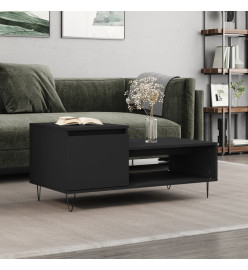 Table basse Noir 100x50x45 cm Bois d'ingénierie