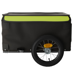 Remorque pour vélo noir et vert 30 kg fer