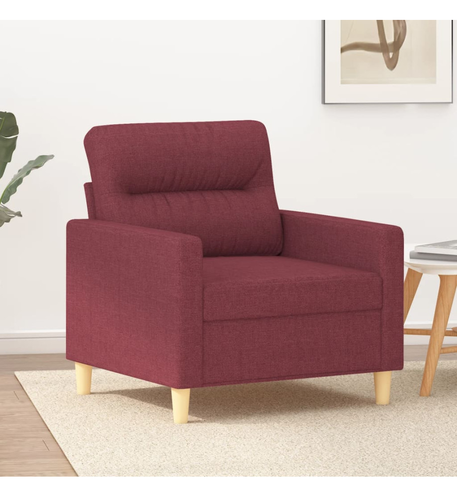 Fauteuil Rouge bordeaux 60 cm Tissu