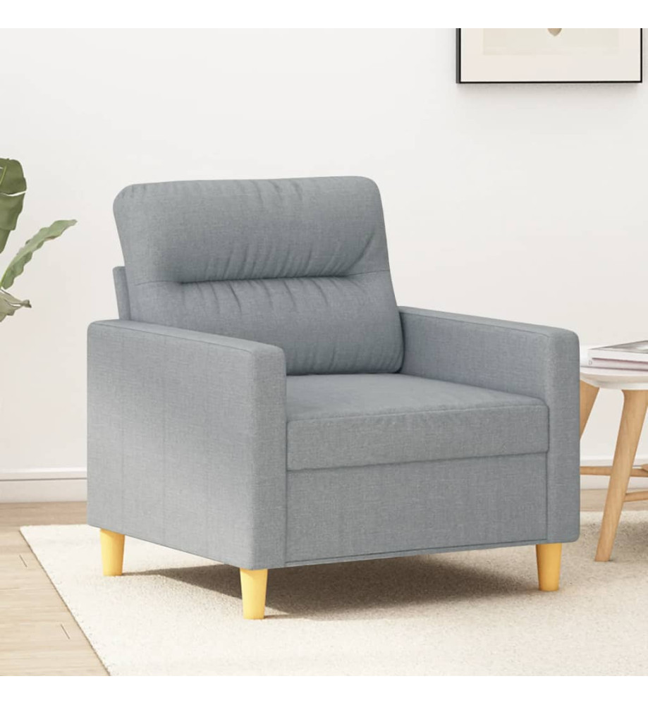 Fauteuil Gris clair 60 cm Tissu