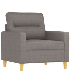 Fauteuil avec repose-pied Taupe 60 cm Tissu