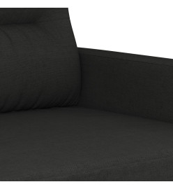 Ensemble de canapés 3 pcs avec coussins noir tissu