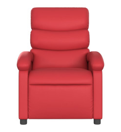 Fauteuil de massage inclinable rouge similicuir