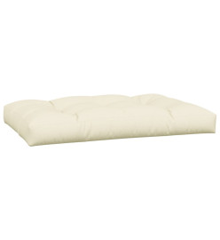 Coussins de palette 2 pcs crème tissu