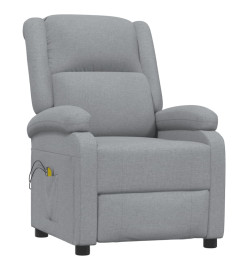 Fauteuil électrique de massage Gris clair Tissu