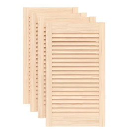 Portes à persiennes 4 pcs Bois de pin massif 69x39,4 cm