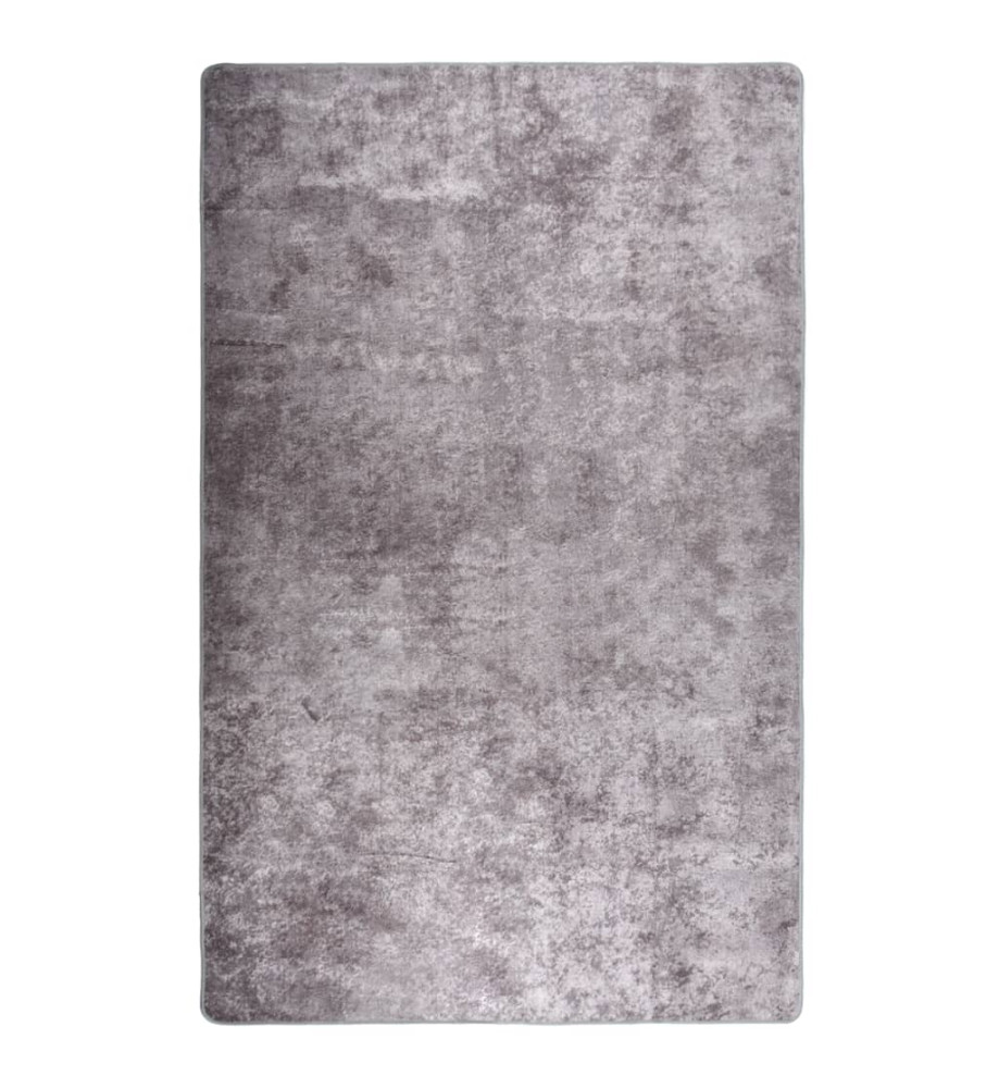 Tapis lavable antidérapant 160x230 cm Gris