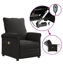 Fauteuil électrique de massage Noir Tissu