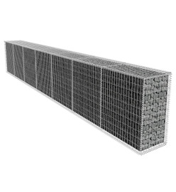 Mur en gabion avec couvercle Acier galvanisé 600x50x100 cm