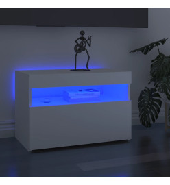 Meuble TV avec lumières LED blanc 60x35x40 cm