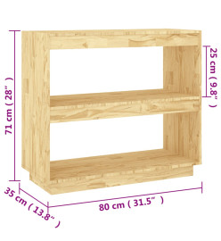 Bibliothèque 80x35x71 cm bois de pin massif