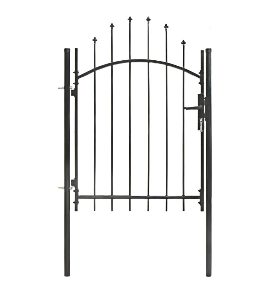 Portail de jardin Acier 1 x 1,75 m Noir