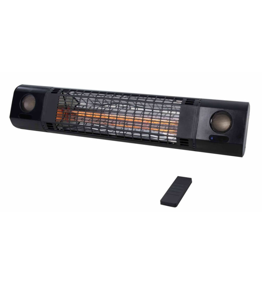 Sunred Chauffage mural Sun and Sound 2000 W Rosé de couche Noir