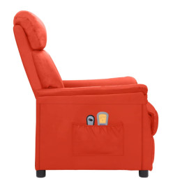 Fauteuil de massage électrique Rouge Similicuir