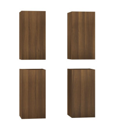 Meubles TV 4 pcs Chêne marron 30,5x30x60 cm Bois d'ingénierie