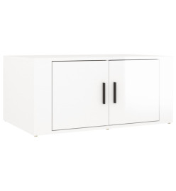 Table basse Blanc brillant 80x50x36 cm Bois d'ingénierie