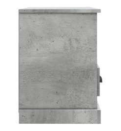 Meuble TV gris béton 80x35x50 cm bois d'ingénierie