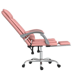 Fauteuil de massage inclinable de bureau Rose Similicuir