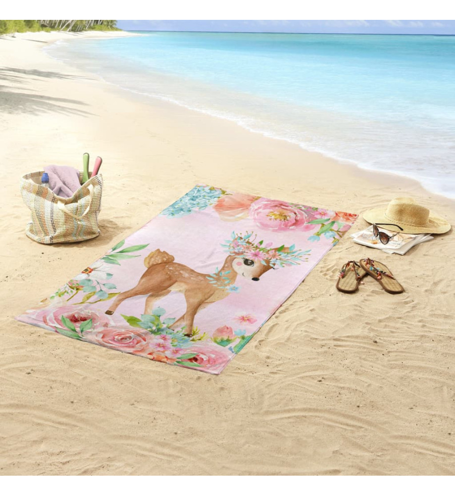 Good Morning Serviette de plage SWEET 75x150 cm Rose