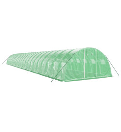 Serre avec cadre en acier vert 88 m² 22x4x2 m