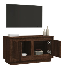 Meuble TV chêne marron 80x35x45 cm bois d'ingénierie