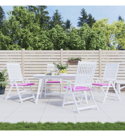 Coussins de chaise de jardin lot de 4 rose 40x40x3 cm