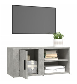 Meuble TV Gris béton 80x31,5x36 cm Bois d'ingénierie