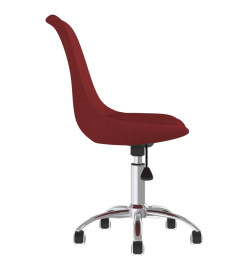 Chaises pivotantes à manger lot de 6 Rouge bordeaux Tissu