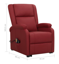 Fauteuil de massage Rouge bordeaux Similicuir