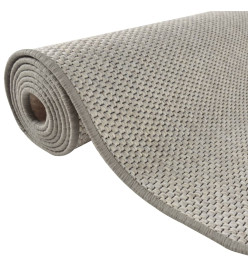 Tapis de couloir aspect sisal taupe 50x200 cm