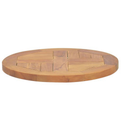 Dessus de table Bois de teck solide Rond 2,5 cm 40 cm