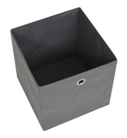 Boîte de rangement 10 pcs Tissu non-tissé 32x32x32 cm Gris