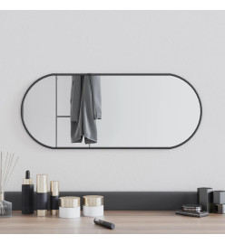 Miroir mural Noir 60x25 cm Ovale