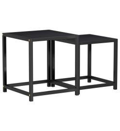 Tables à thé 2 pcs MDF Noir
