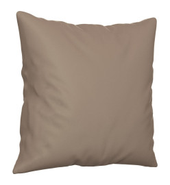 Coussins décoratifs 2 pcs Taupe 40x40 cm Tissu microfibre