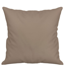 Coussins décoratifs 2 pcs Taupe 40x40 cm Tissu microfibre