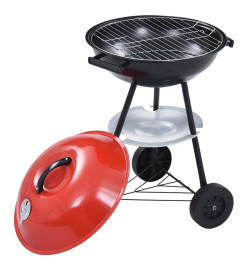 Barbecue portable XXL au charbon avec roues 44 cm