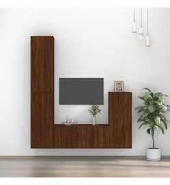 Ensemble de meubles TV 4 pcs Chêne marron Bois d'ingénierie