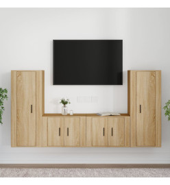 Ensemble de meubles TV 4 pcs Chêne sonoma Bois d'ingénierie