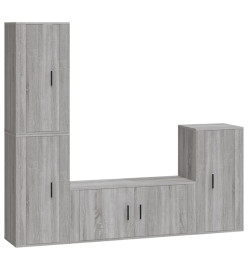 Ensemble de meubles TV 4 pcs Sonoma gris Bois d'ingénierie