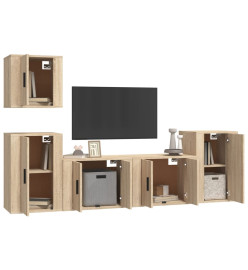 Ensemble de meubles TV 5 pcs Chêne sonoma Bois d'ingénierie