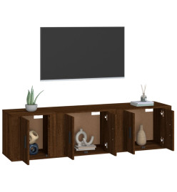 Ensemble de meubles TV 3 pcs Chêne marron Bois d'ingénierie