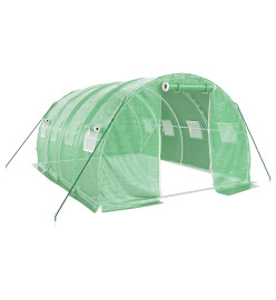 Serre avec cadre en acier vert 12 m² 4x3x2 m