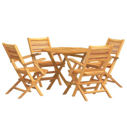 Ensemble à dîner de jardin 5 pcs Bois de teck massif