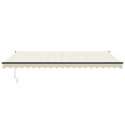 Auvent rétractable crème 5x3 m tissu et aluminium