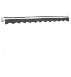 Auvent rétractable anthracite 3x2,5 m tissu et aluminium